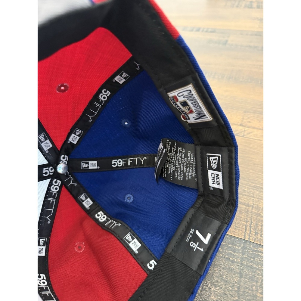 Montreal Expos Hat New Era 59FIFTY 7 1/8 Pin Wheel Red White Blue Wool MLB New - Picture 5 of 8